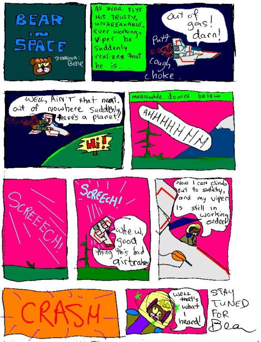 The very first BEAR IN SPACE comic - now COLOURIZED!