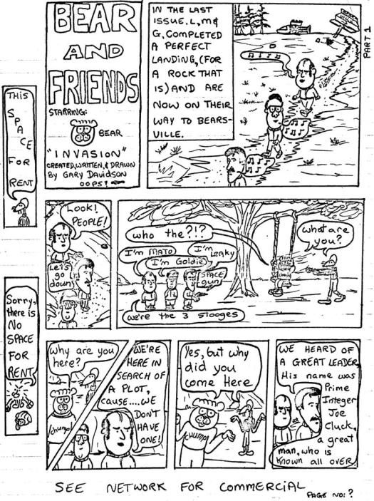 Bear and Friends (McRoberts School Paper) - Part One